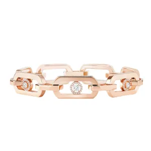 Messika So Move 18ct Rose Gold 0.39ct Diamond Link Bracelet