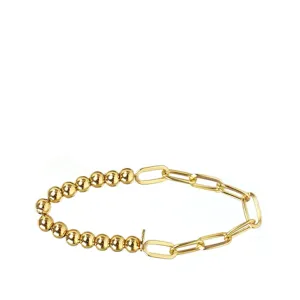 Metal Bead And Link Bracelet