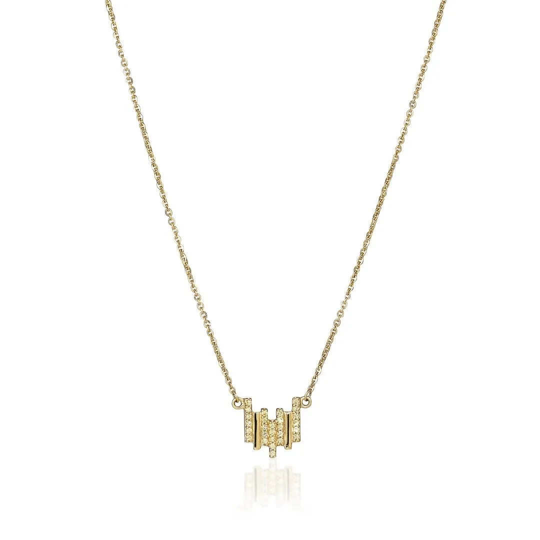 Mette 18K Gold Necklace w. Sapphires