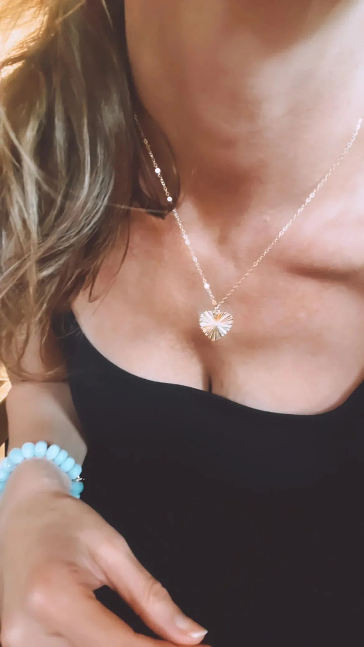 Mia Heart Necklace ~ 16''