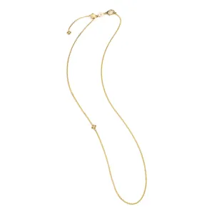 Micro Star of Shamballa 18K Gold Necklace w. Diamond