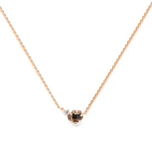 Mid Cloud 18K Rosegold Necklace w. Smokey Quartz & Diamonds