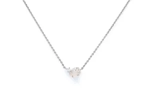 Mid Cloud 18K Whitegold Necklace w. Milkey Quartz & Diamonds