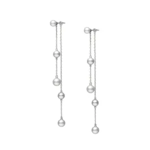 Mikimoto 18ct White Gold Convertible Akoya Cultured Pearl Drop Earrings