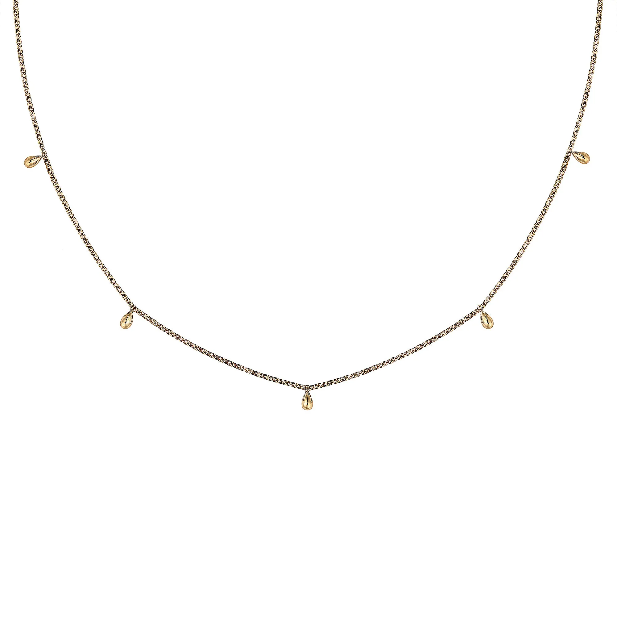Mini Choker Drops 18K Gold Necklace