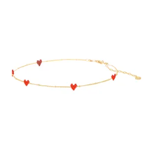 Mini Heartsy Necklace ~ Red