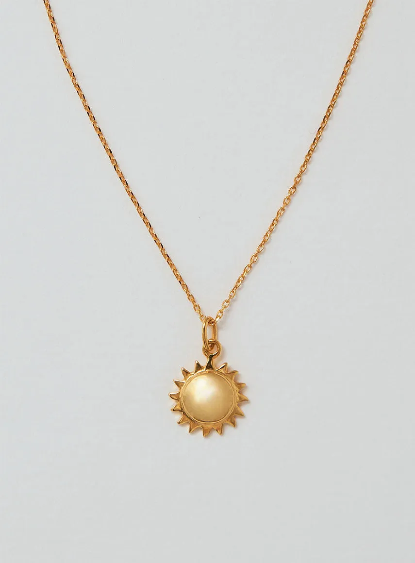 Mini Sun 14K Gold Plated Necklace