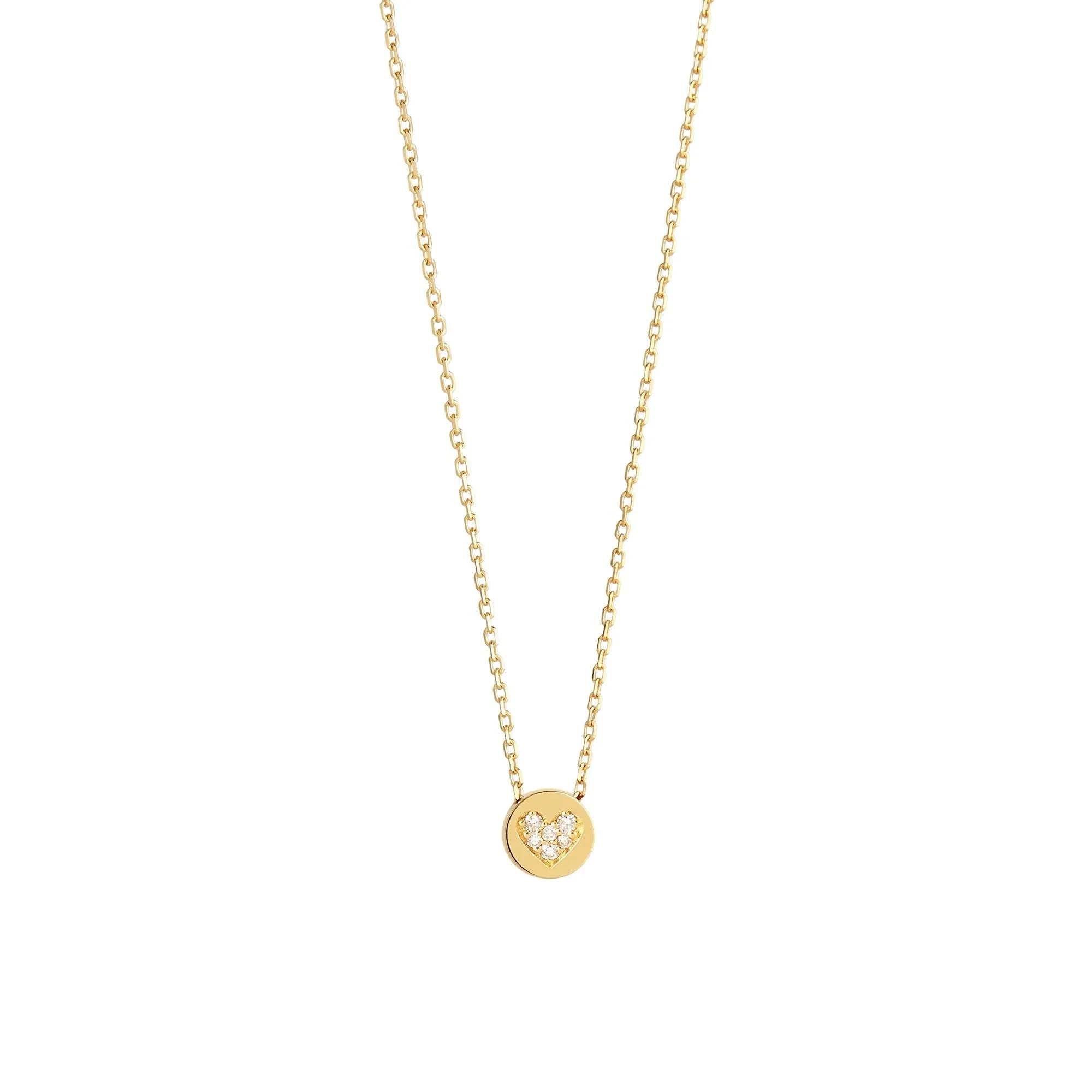 Modern Words Fine Big Love 18K Gold Necklace w. Diamond