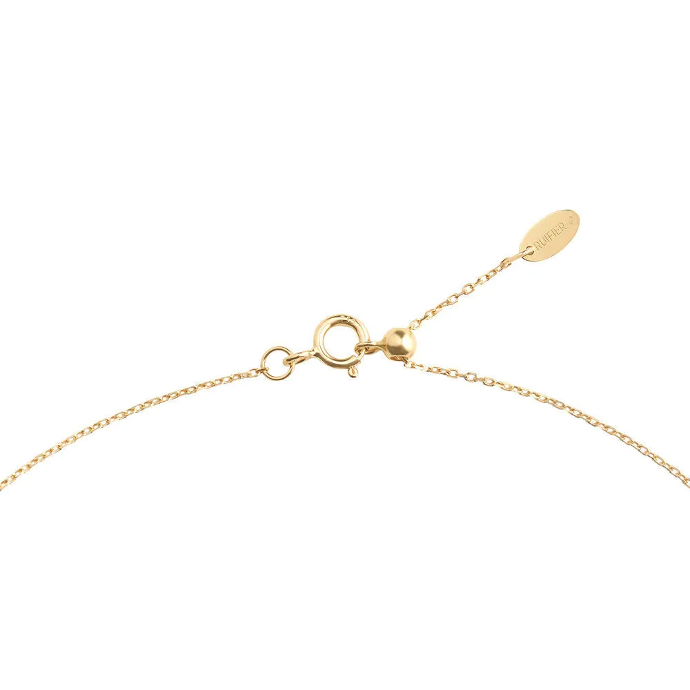 Modern Words Fine Iris 18K Gold Bracelet w. Diamond