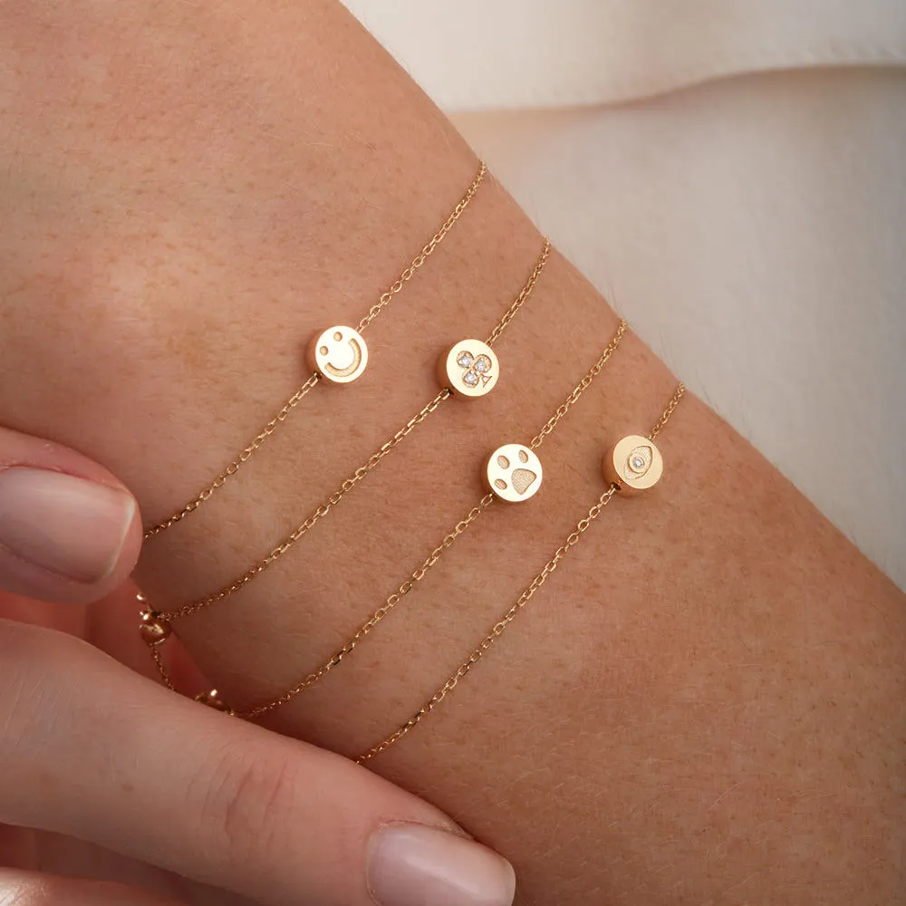 Modern Words Fine Paw Paw 18K Gold Bracelet