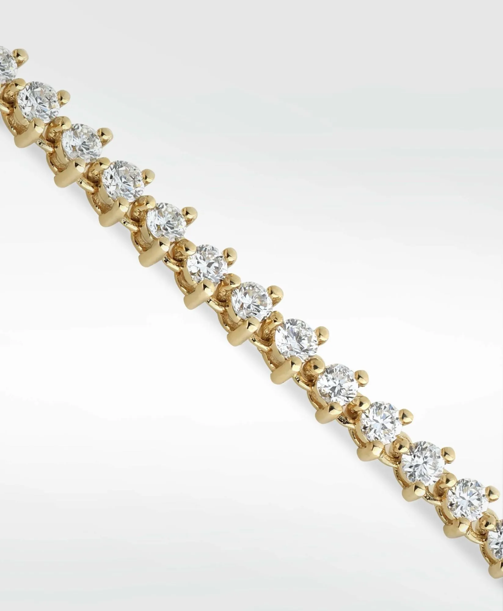 Modernist Long Drop 14K Gold Tennis Earrings & w. Lab-Grown Diamonds