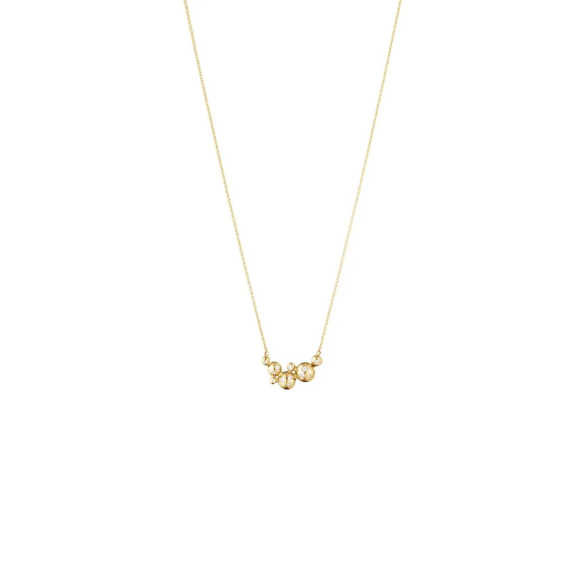 Moonlight Grapes 18K Gold Necklace w. Diamond