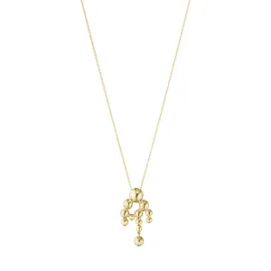 Moonlight Grapes Chandelier 18K Gold Necklace w. Diamonds