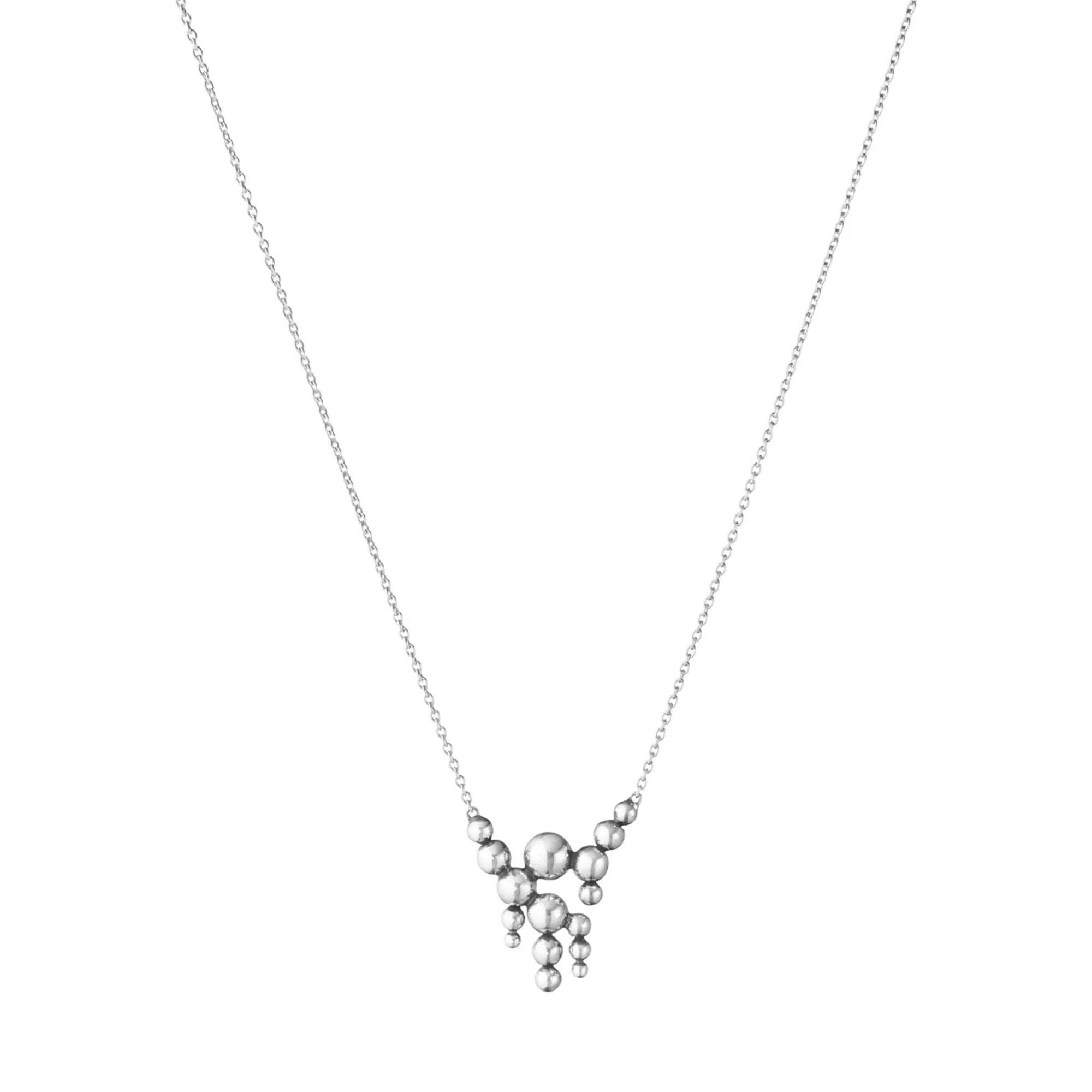 Moonlight Grapes Chandelier Silver Necklace