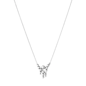 Moonlight Grapes Chandelier Silver Necklace