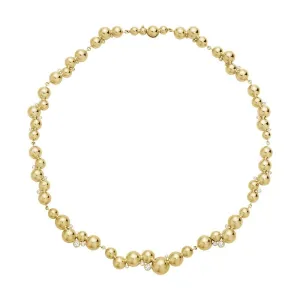 Moonlight Grapes full 18K Gold Necklace w. Diamonds