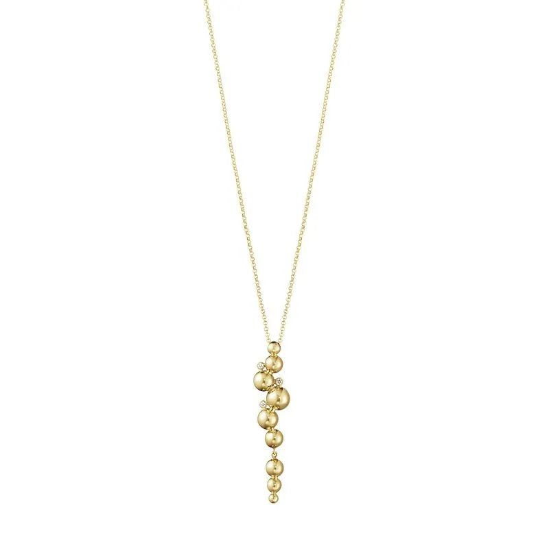Moonlight Grapes long pendant 18K Gold Necklace w. Diamonds