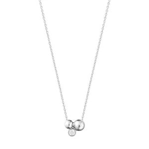 Moonlight Grapes pendant Silver Necklace w. Diamond