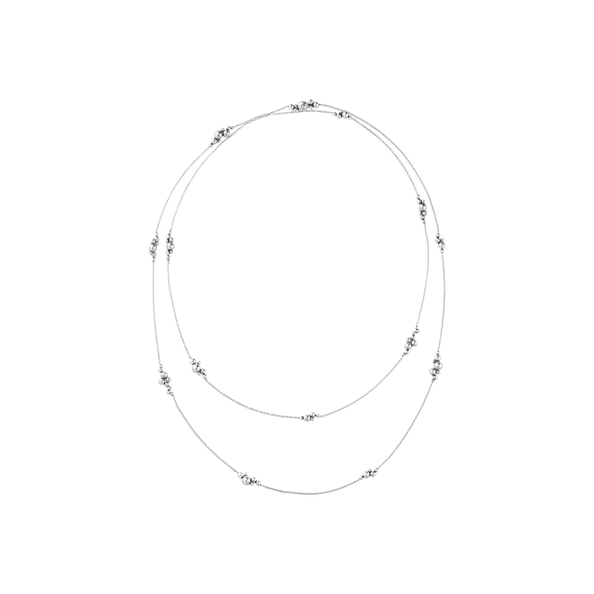 Moonlight Grapes Sautoir Silver 120cm Necklace