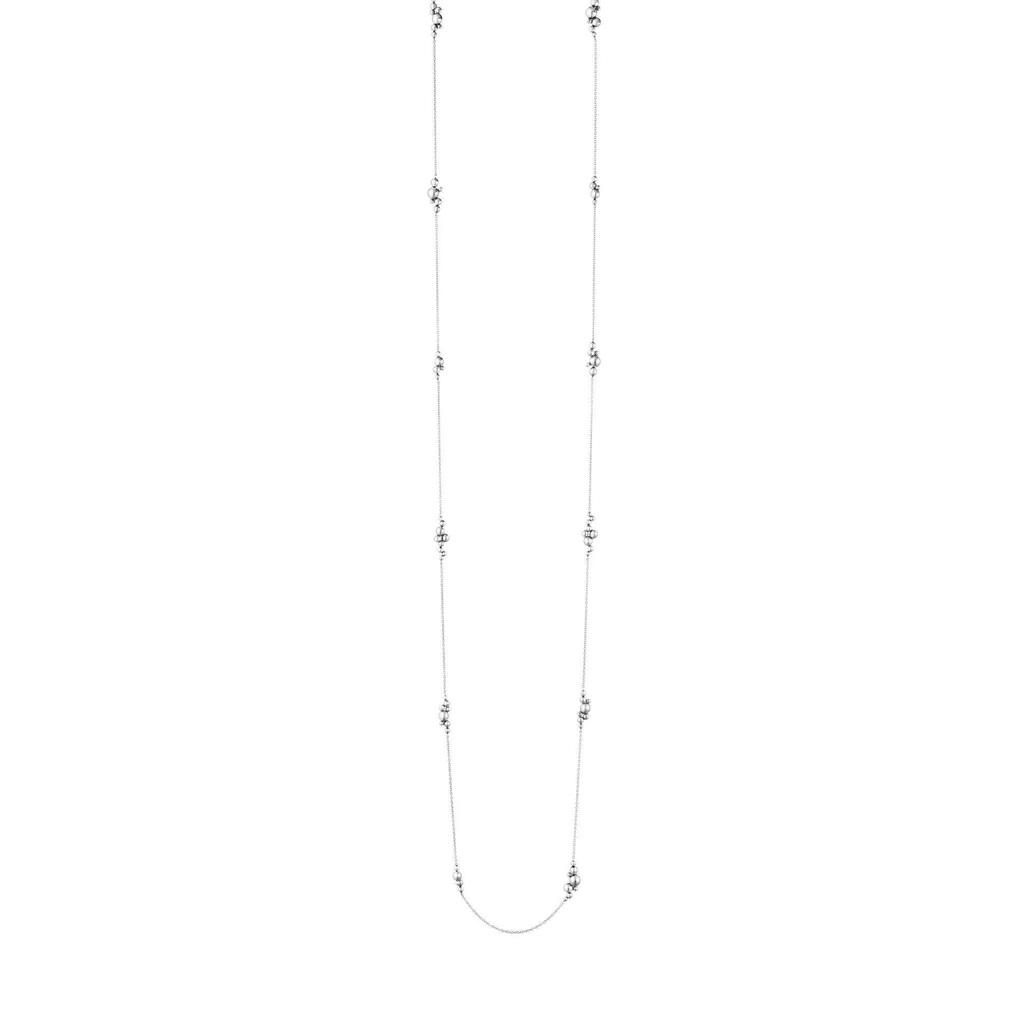 Moonlight Grapes Sautoir Silver 120cm Necklace