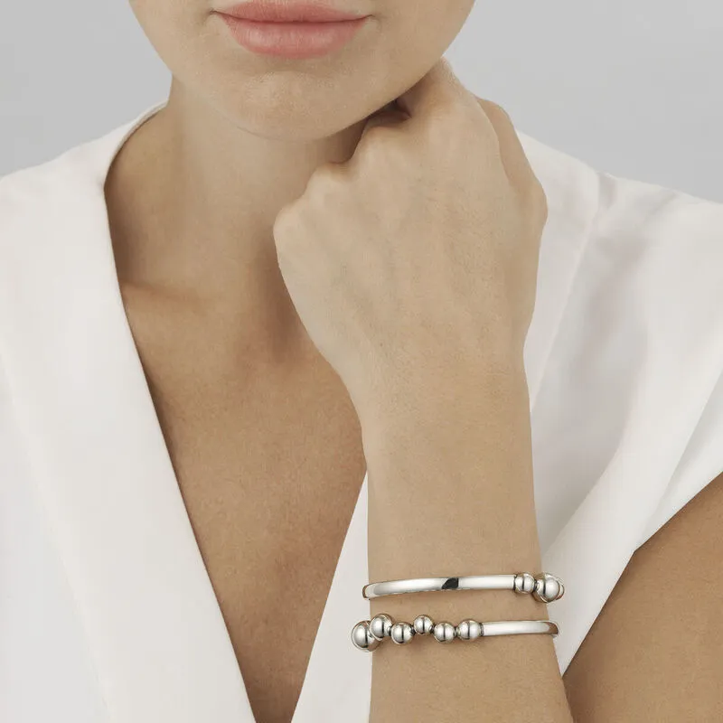 Moonlight Grapes Silver Bangle
