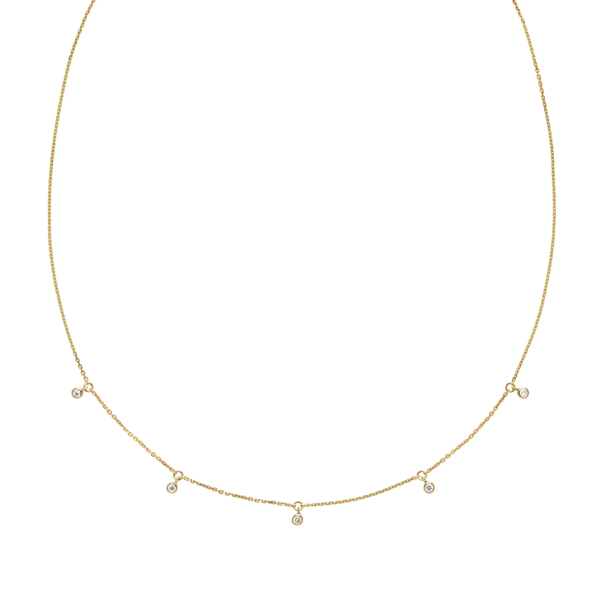 Moreno 14K Gold Necklace w. Lab-grown Diamonds