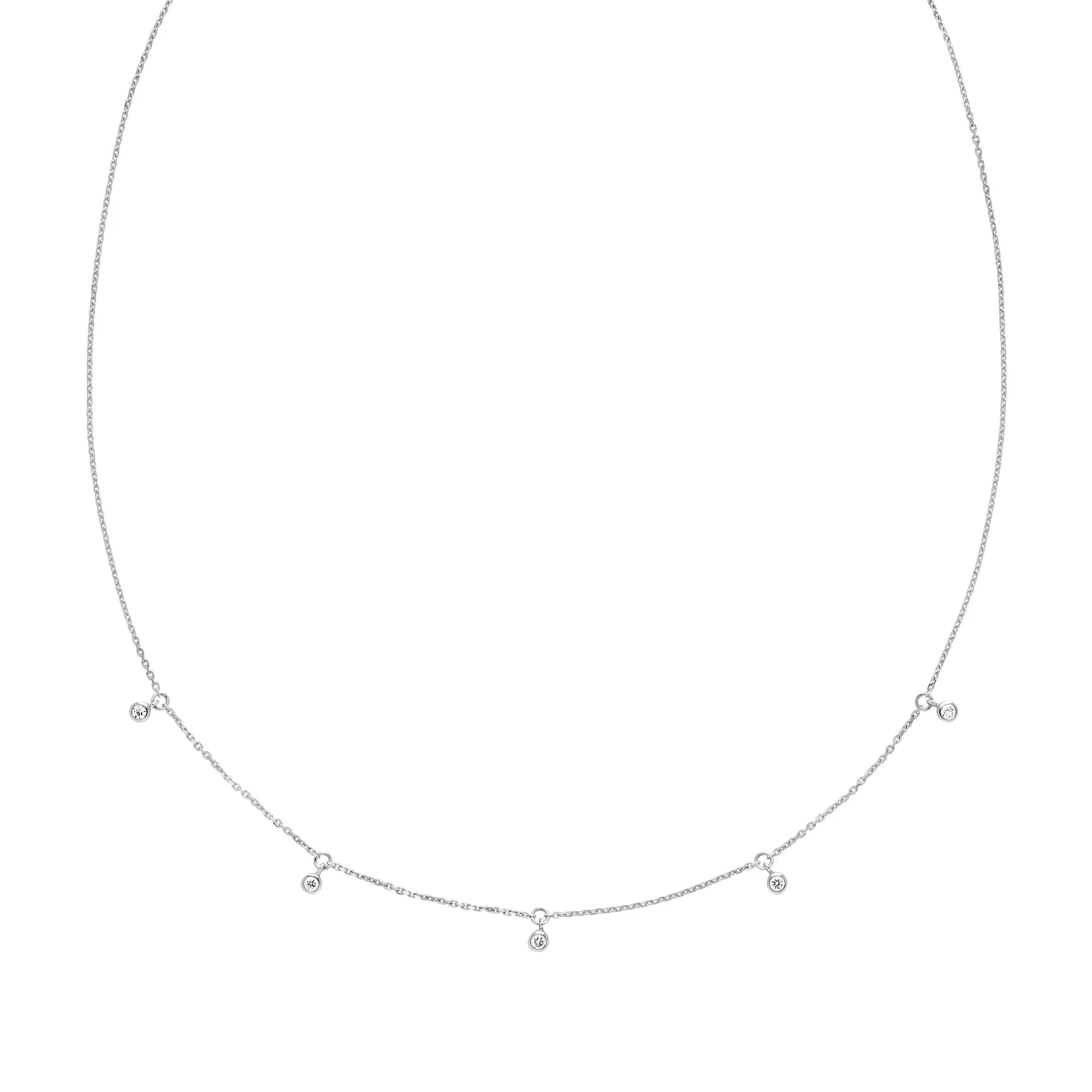 Moreno 14K White Gold Necklace w. Lab-grown Diamonds