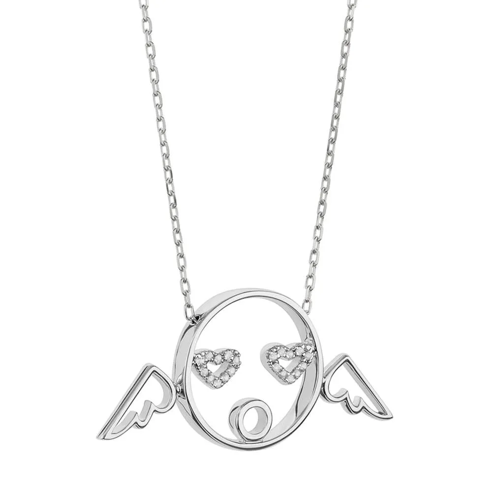 MOYEN Cupid 18K Whitegold Necklace w. Diamond