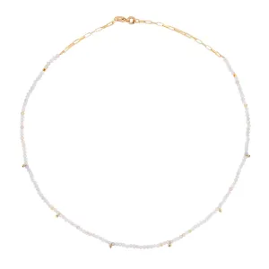 Multi Gold Plated Necklace w. Beryl