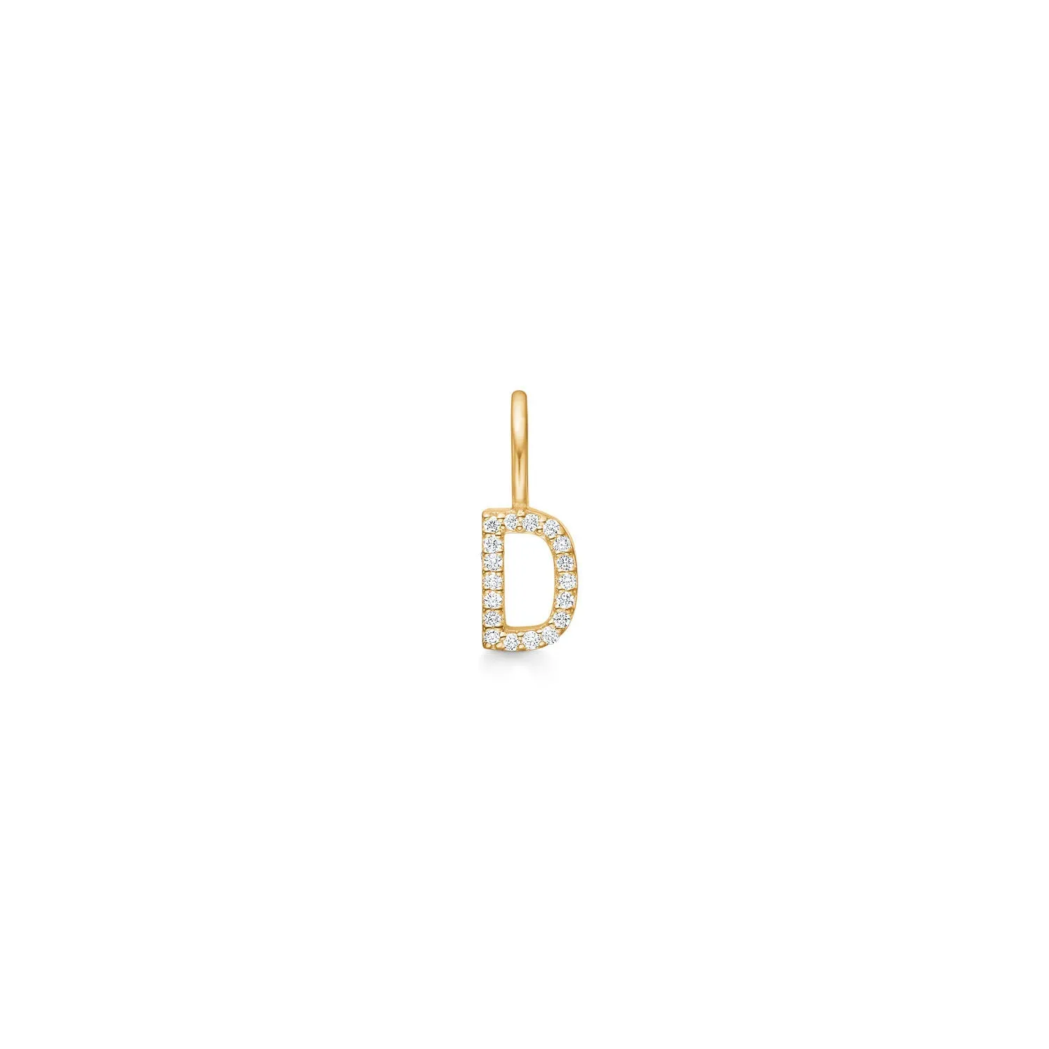 My D 18K Gold Pendant w. Diamonds