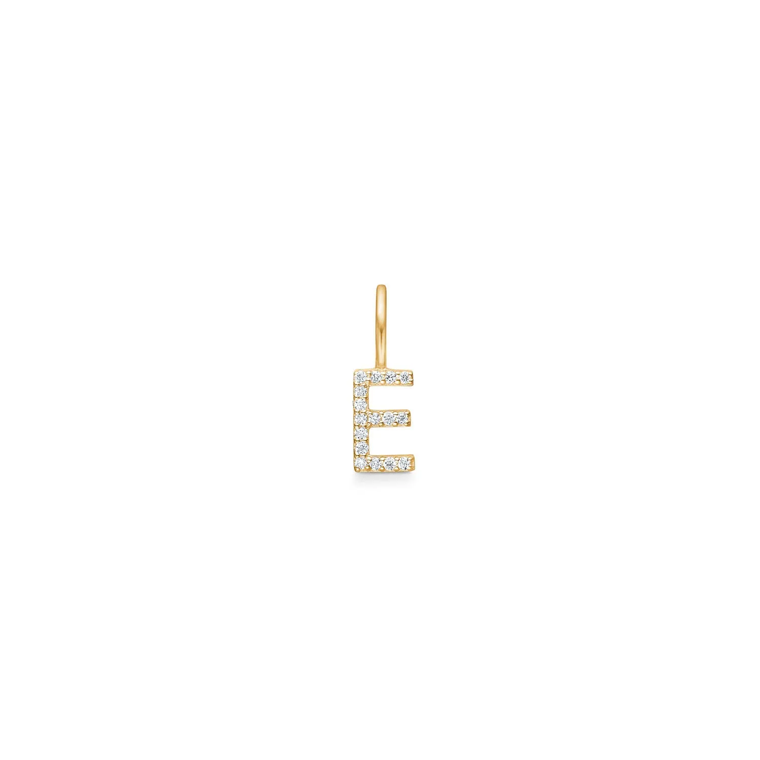 My E 18K Gold Pendant w. Diamonds