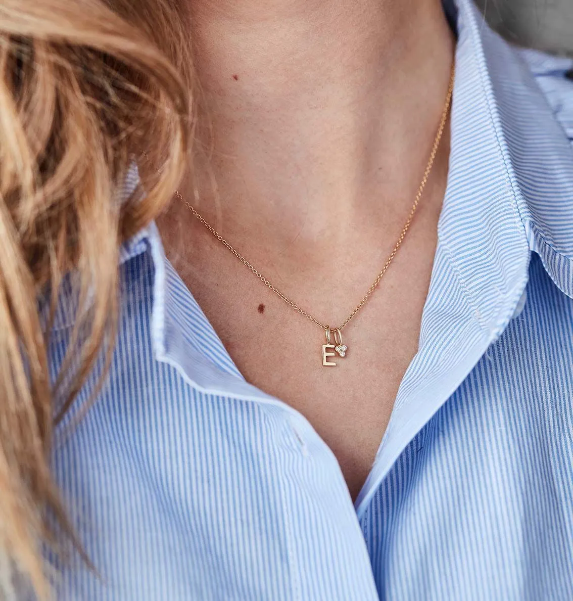 My E 18K Whitegold Pendant w. Diamond
