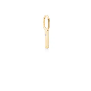My I 18K Gold Pendant w. Diamond