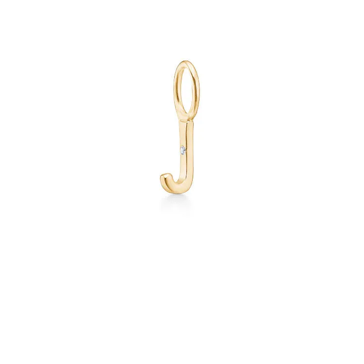 My J 18K Gold Pendant w. Diamond