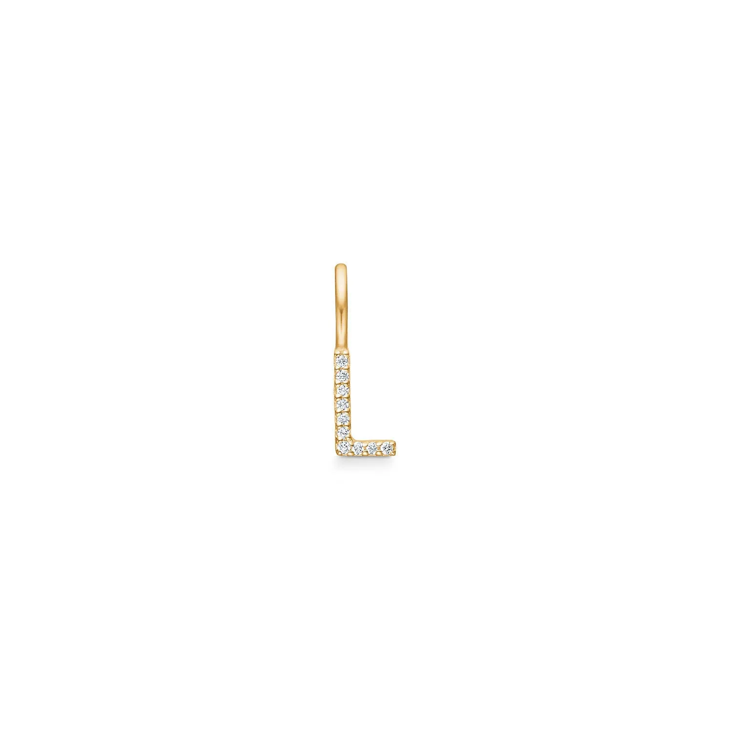 My L 18K Gold Pendant w. Diamonds