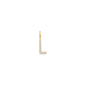 My L 18K Gold Pendant w. Diamonds