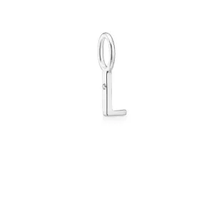 My L 18K Whitegold Pendant w. Diamond