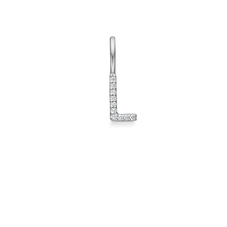 My L 18K Whitegold Pendant w. Diamonds