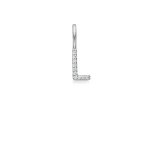 My L 18K Whitegold Pendant w. Diamonds