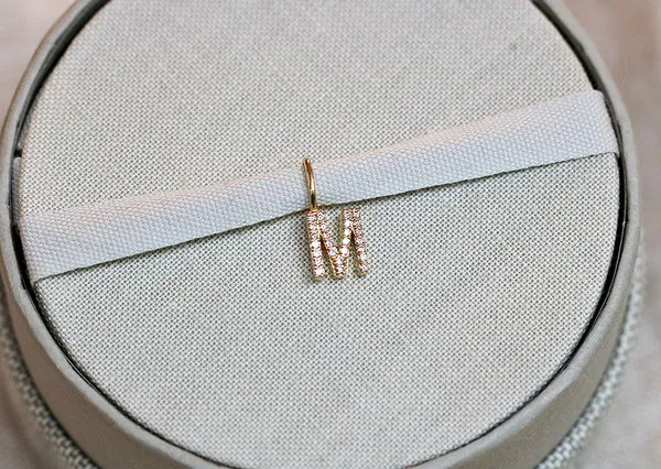 My M 18K Gold Pendant w. Diamonds