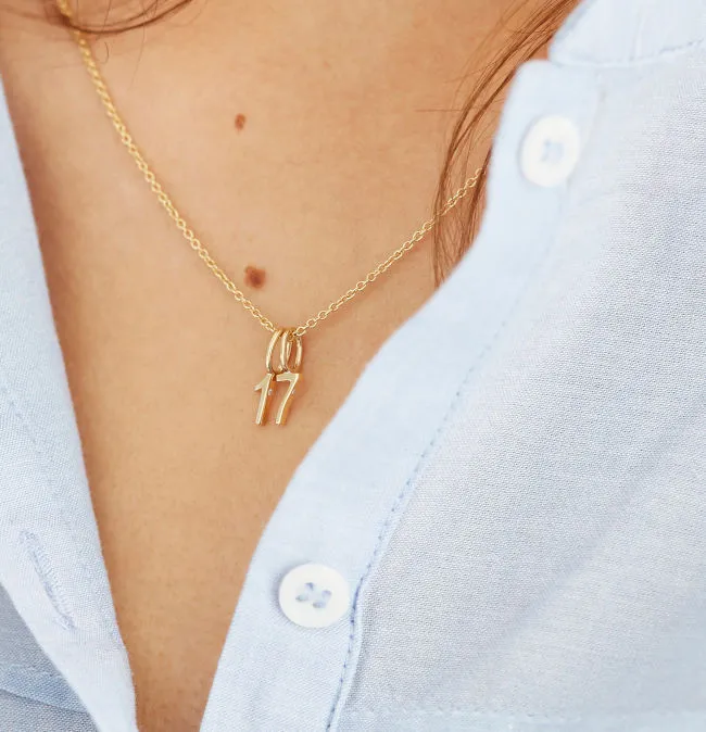 My N 18K Gold Pendant w. Diamond