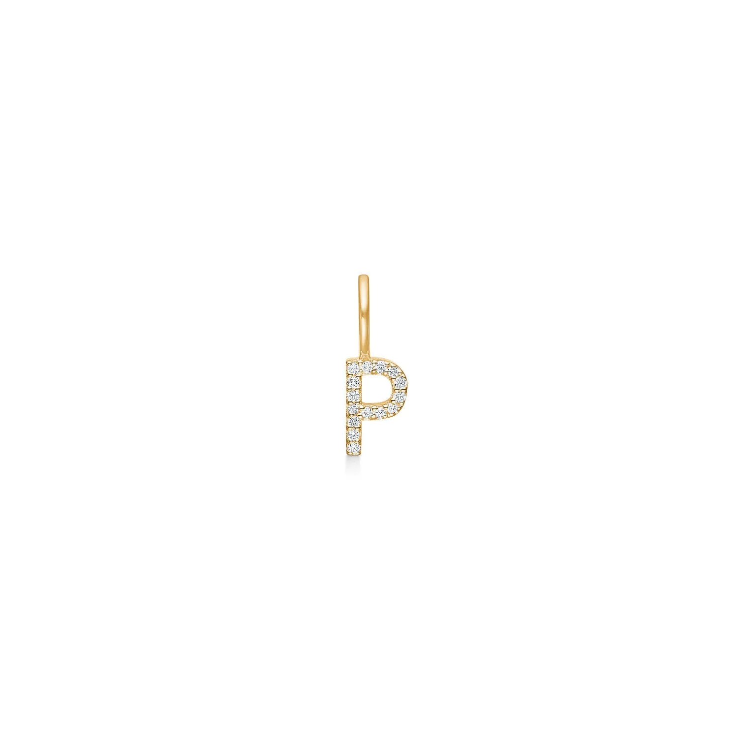 My P 18K Gold Pendant w. Diamonds
