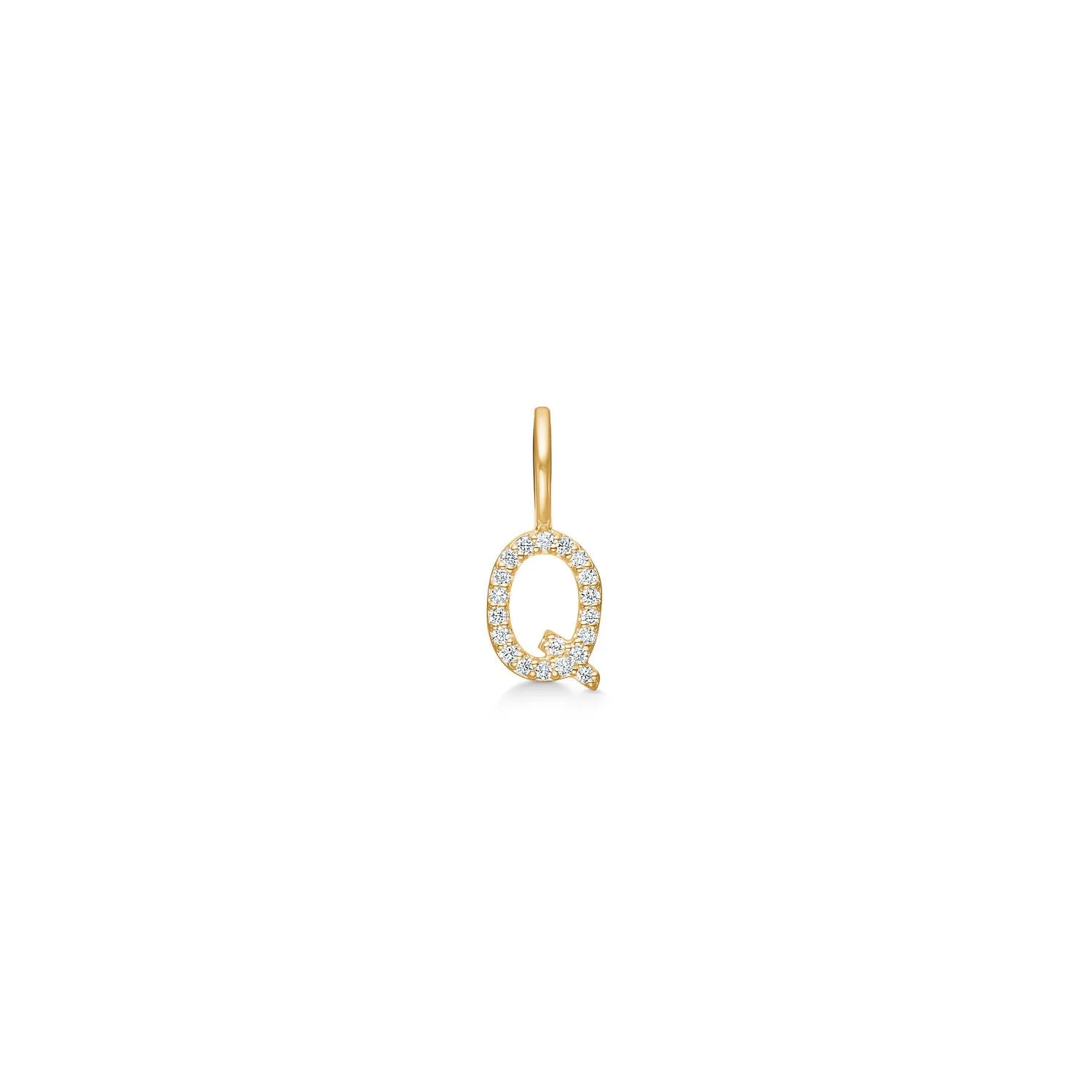 My Q 18K Gold Pendant w. Diamonds