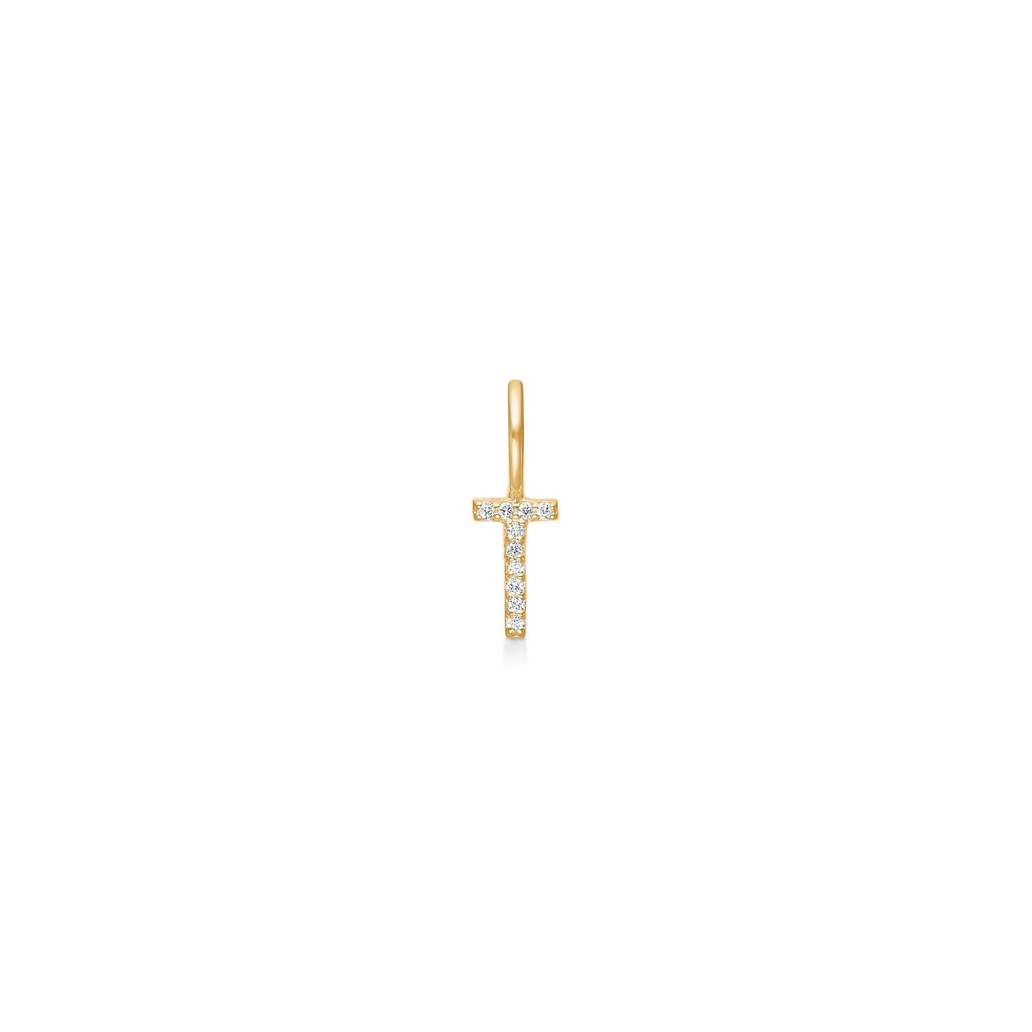 My T 18K Gold Pendant w. Diamonds