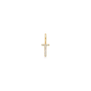 My T 18K Gold Pendant w. Diamonds