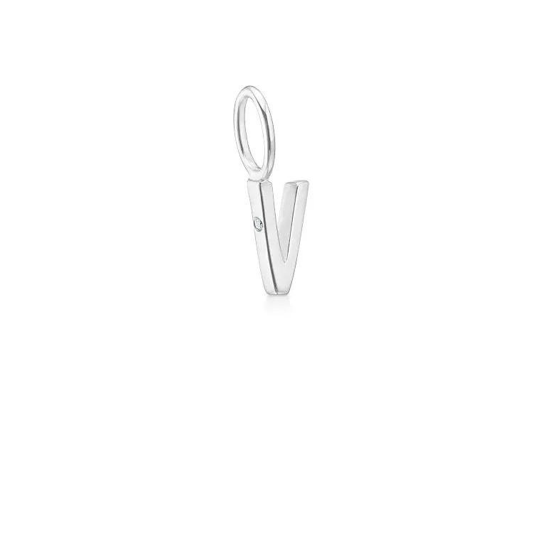 My V 18K Whitegold Pendant w. Diamond