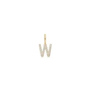 My W 18K Gold Pendant w. Diamonds