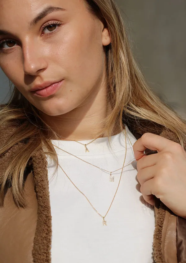 My W 18K Gold Pendant w. Diamonds