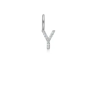 My Y 18K Whitegold Pendant w. Diamonds