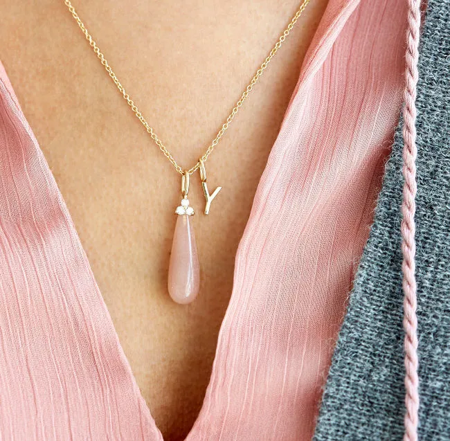 My Z 18K Gold Pendant w. Diamond